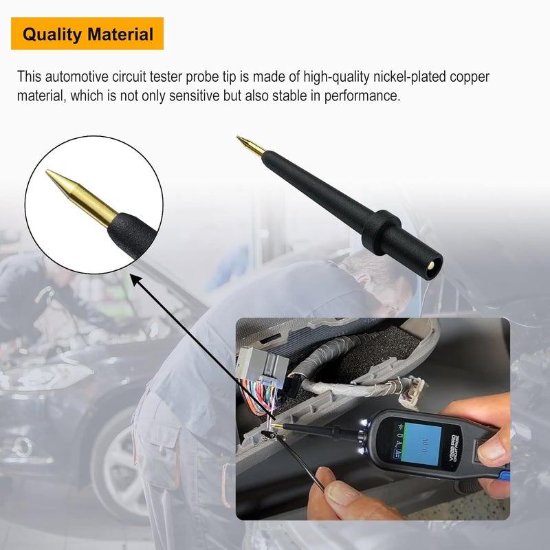 ZIBOO 4Mm Banana Jack 3 Tip Black (PPTK0024-1),Use for Autel Circuit Tester Power Circuit Probe ( PPTK0024 1pcs) - Image 3